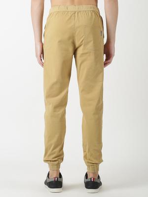 beige solid jogger - 17274633 - Standard Image - 3