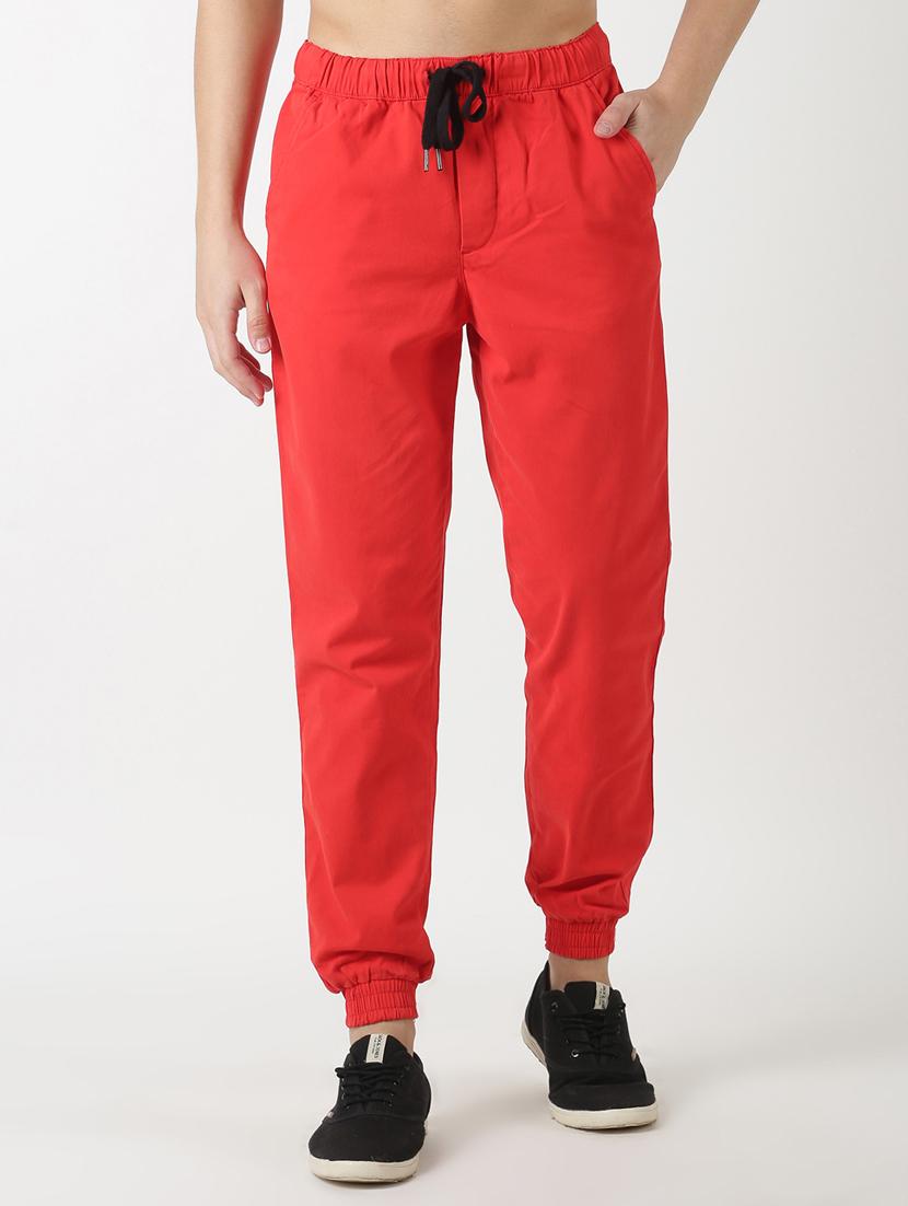red solid jogger - 17274635 - Zoom Image - 1