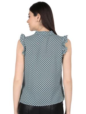 tie front checkered top - 17274641 - Standard Image - 3