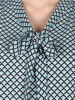 tie front checkered top - 17274641 - Standard Image - 4
