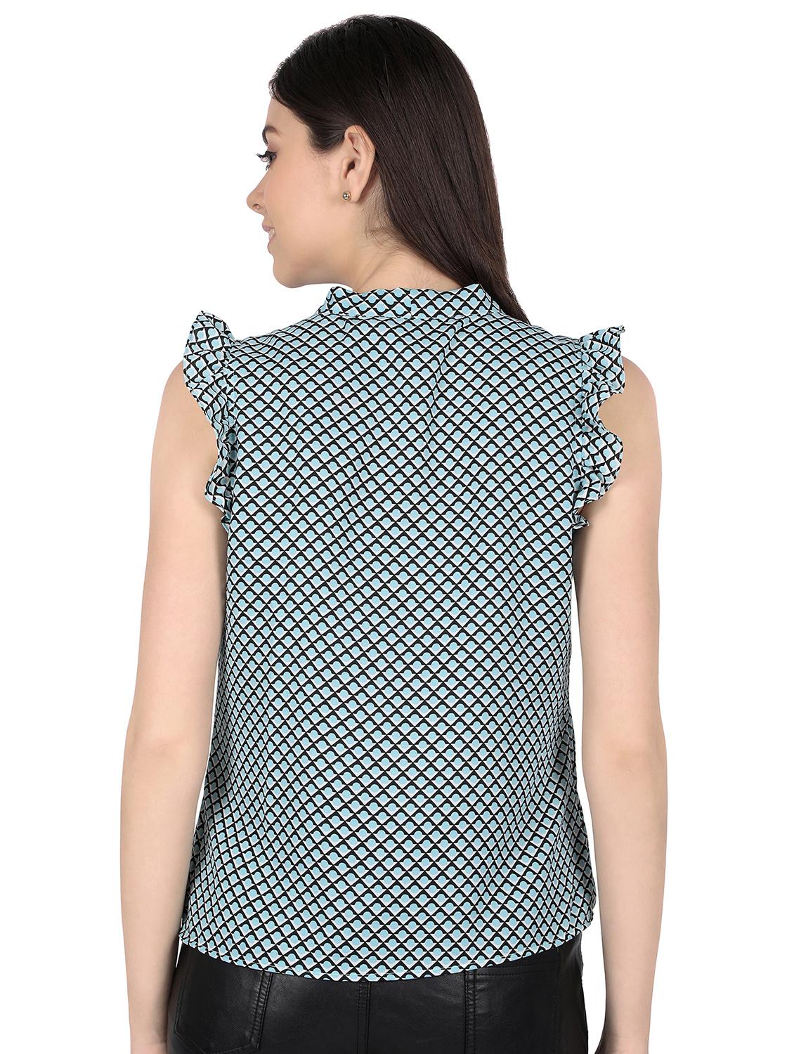 tie front checkered top - 17274641 - Zoom Image - 3