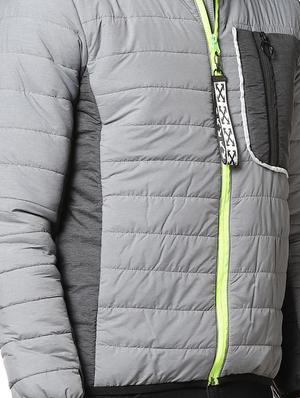 grey color block quilted jacket - 17274672 - Standard Image - 5