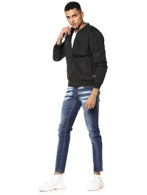 black solid quilted jacket - 17274677 - Standard Image - 4