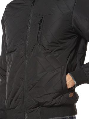 black solid quilted jacket - 17274677 - Standard Image - 5