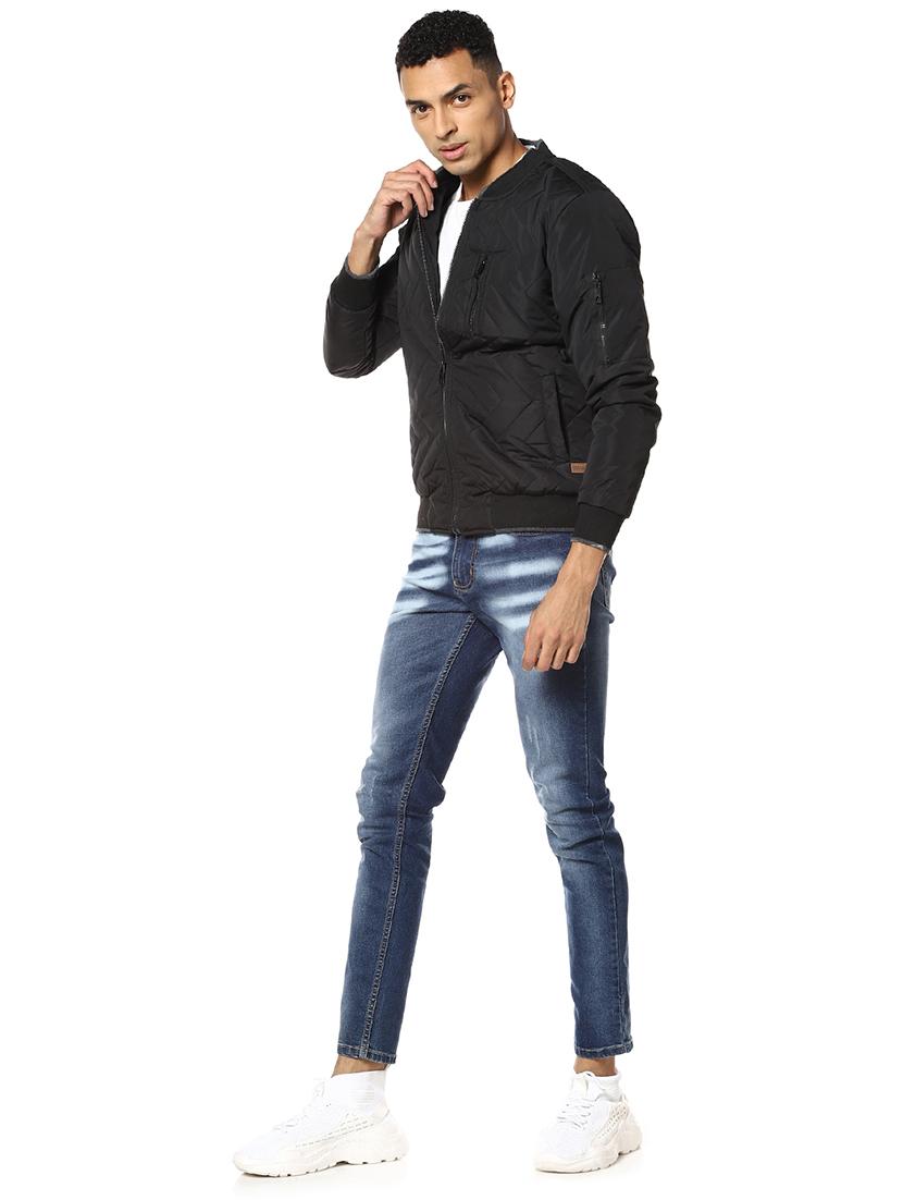 black solid quilted jacket - 17274677 - Zoom Image - 4