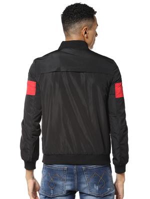 black color block casual jacket - 17274679 - Standard Image - 3