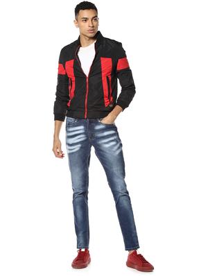 black color block casual jacket - 17274679 - Standard Image - 4