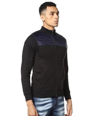 black color block casual jacket - 17274681 - Standard Image - 2