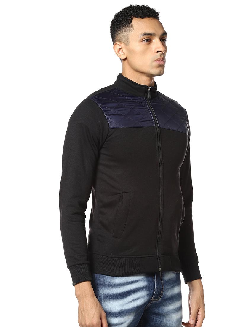 black color block casual jacket - 17274681 - Zoom Image - 2