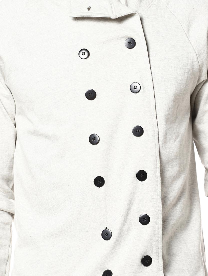 off white solid casual jacket - 17274682 - Zoom Image - 4