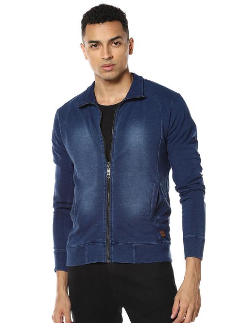 blue washed denim jacket - 17274685 - Standard Image - 1