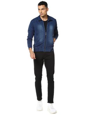 blue washed denim jacket - 17274685 - Standard Image - 4