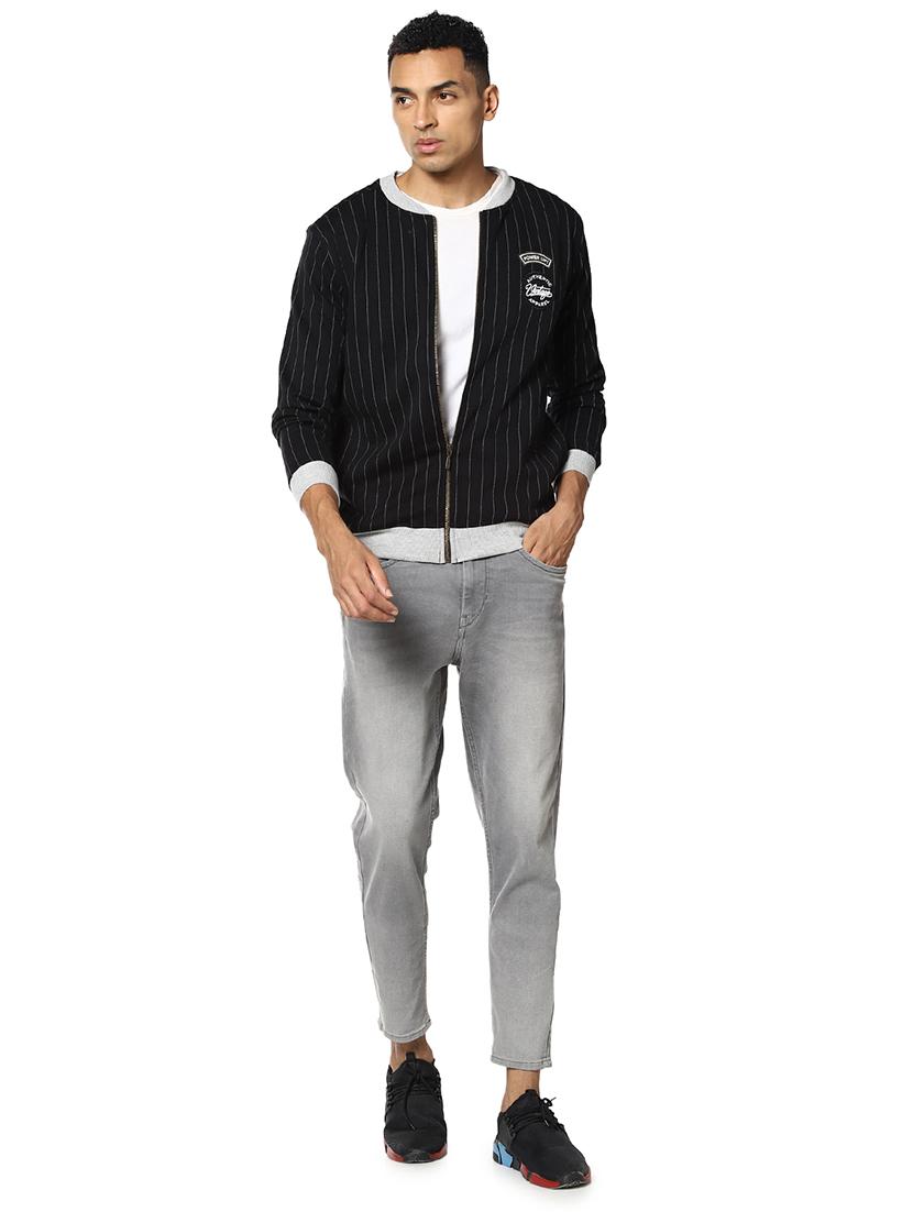 black striped casual jacket - 17274693 - Zoom Image - 4