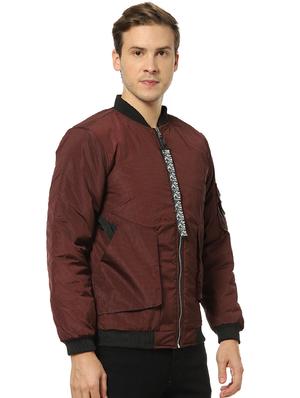 maroon checkered bomber jacket - 17274697 - Standard Image - 2