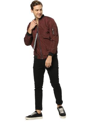 maroon checkered bomber jacket - 17274697 - Standard Image - 4