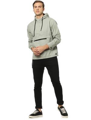grey solid casual jacket - 17274698 - Standard Image - 4