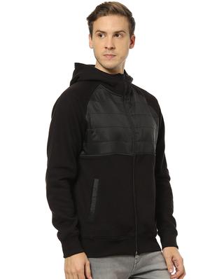 black cut & sew casual jacket - 17274702 - Standard Image - 2