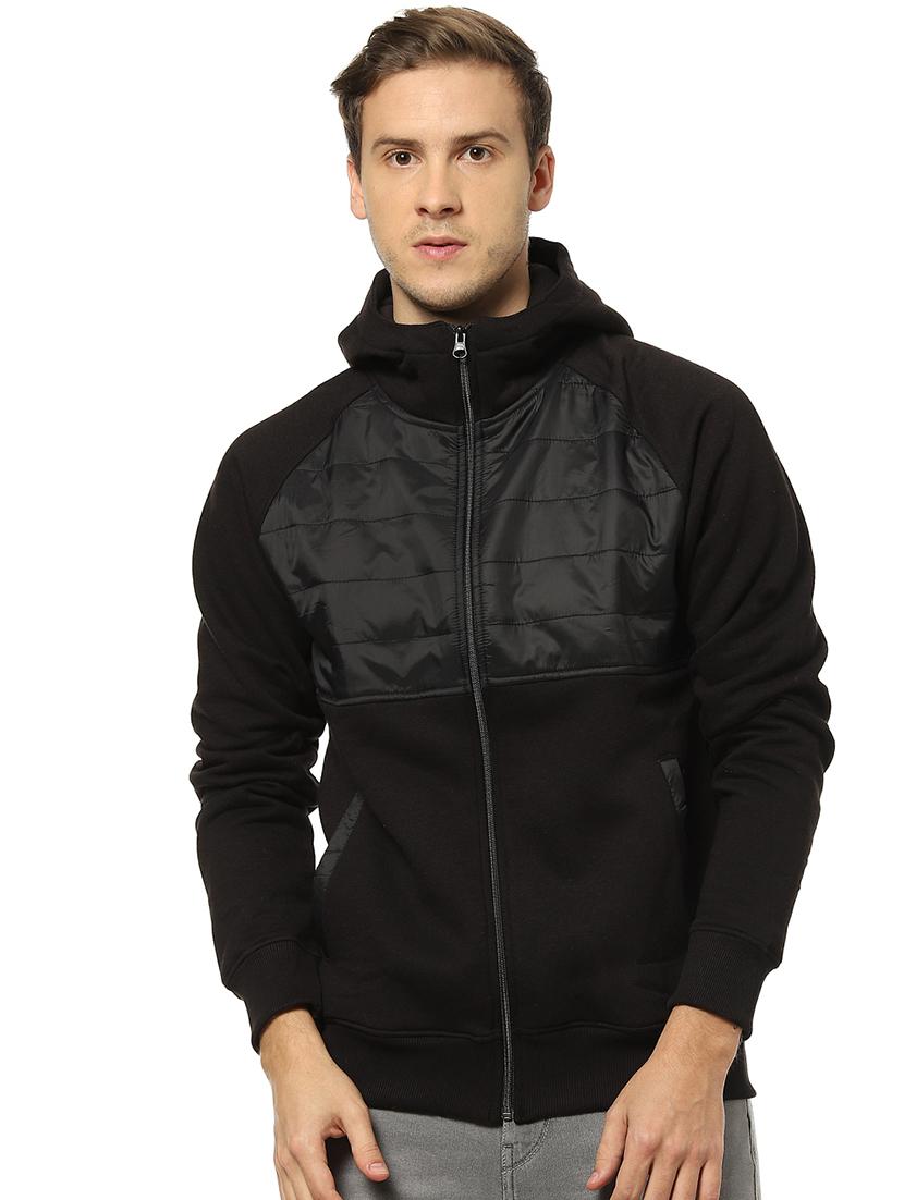 black cut & sew casual jacket - 17274702 - Zoom Image - 1