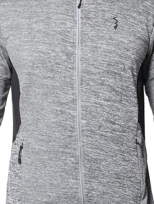 grey color block cut & sew casual jacket - 17274706 - Standard Image - 4