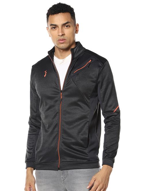 black cut & sew casual jacket - 17274711 - Standard Image - 1
