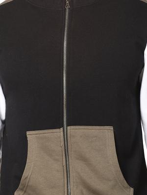 black color block cut & sew sweatshirt - 17274712 - Standard Image - 5