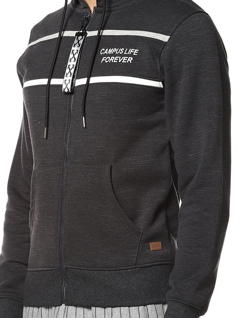 grey cut & sew printed sweatshirt - 17274714 - Zoom Image - 5