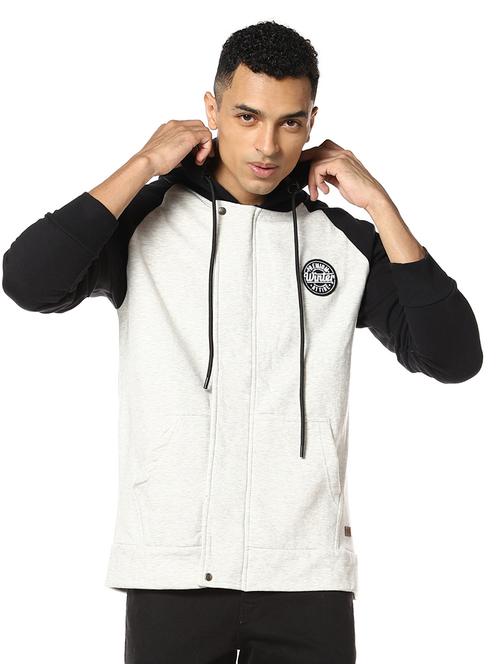 off white color block raglan sweatshirt - 17274718 - Standard Image - 1