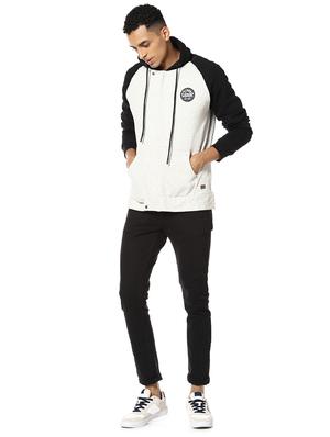 off white color block raglan sweatshirt - 17274718 - Standard Image - 4