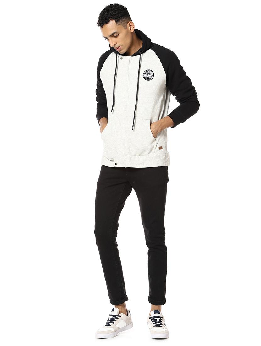 off white color block raglan sweatshirt - 17274718 - Zoom Image - 4