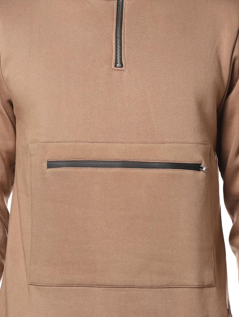 brown solid sweatshirt - 17274719 - Zoom Image - 5