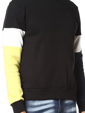 black color block cut & sew sweatshirt - 17274724 - Standard Image - 4