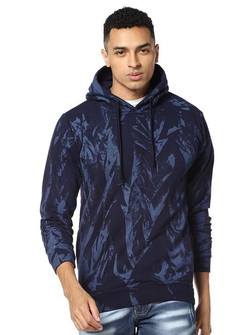 navy blue printed sweatshirt - 17274725 - Standard Image - 1