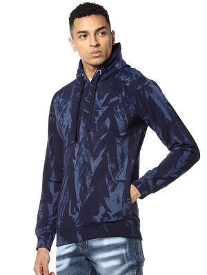 navy blue printed sweatshirt - 17274725 - Standard Image - 2