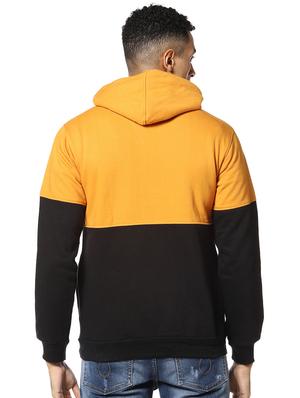 yellow color block cut & sew sweatshirt - 17274726 - Standard Image - 3