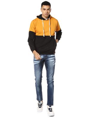 yellow color block cut & sew sweatshirt - 17274726 - Standard Image - 4