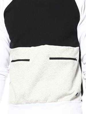 black color block raglan sweatshirt - 17274733 - Standard Image - 5