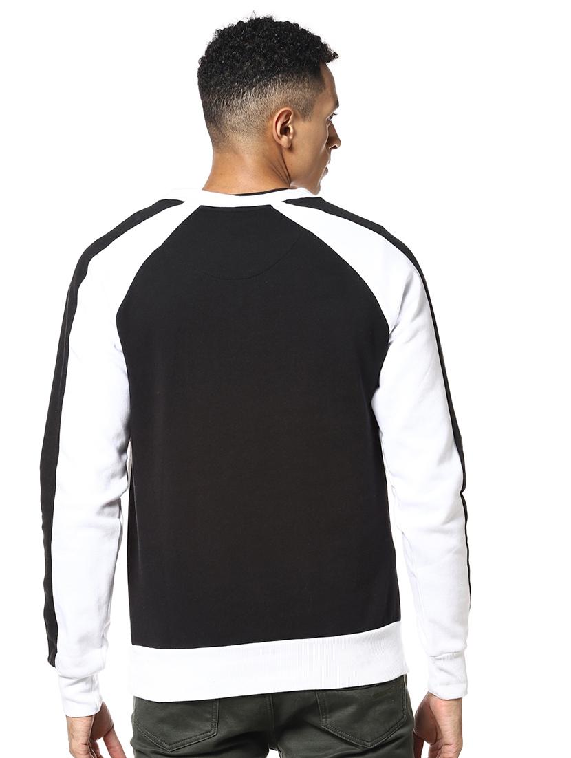 black color block raglan sweatshirt - 17274733 - Zoom Image - 3