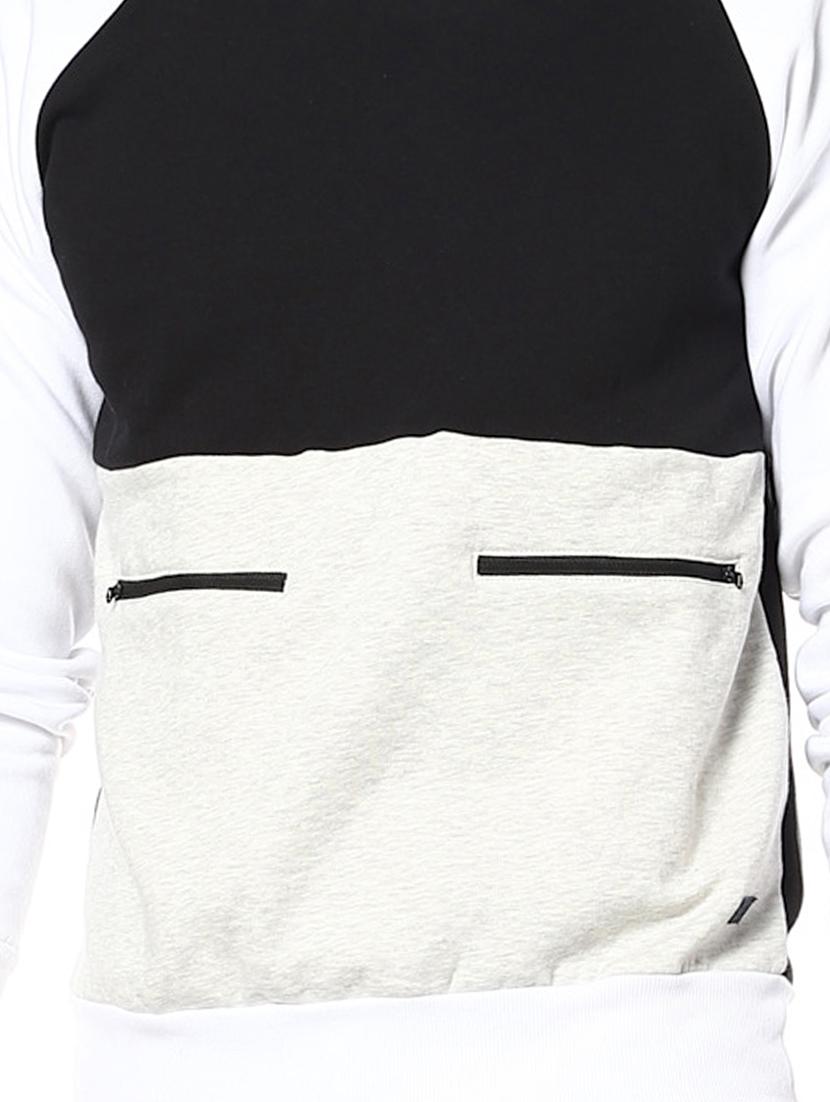 black color block raglan sweatshirt - 17274733 - Zoom Image - 5
