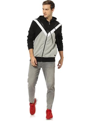 black color block cut & sew sweatshirt - 17274743 - Standard Image - 4