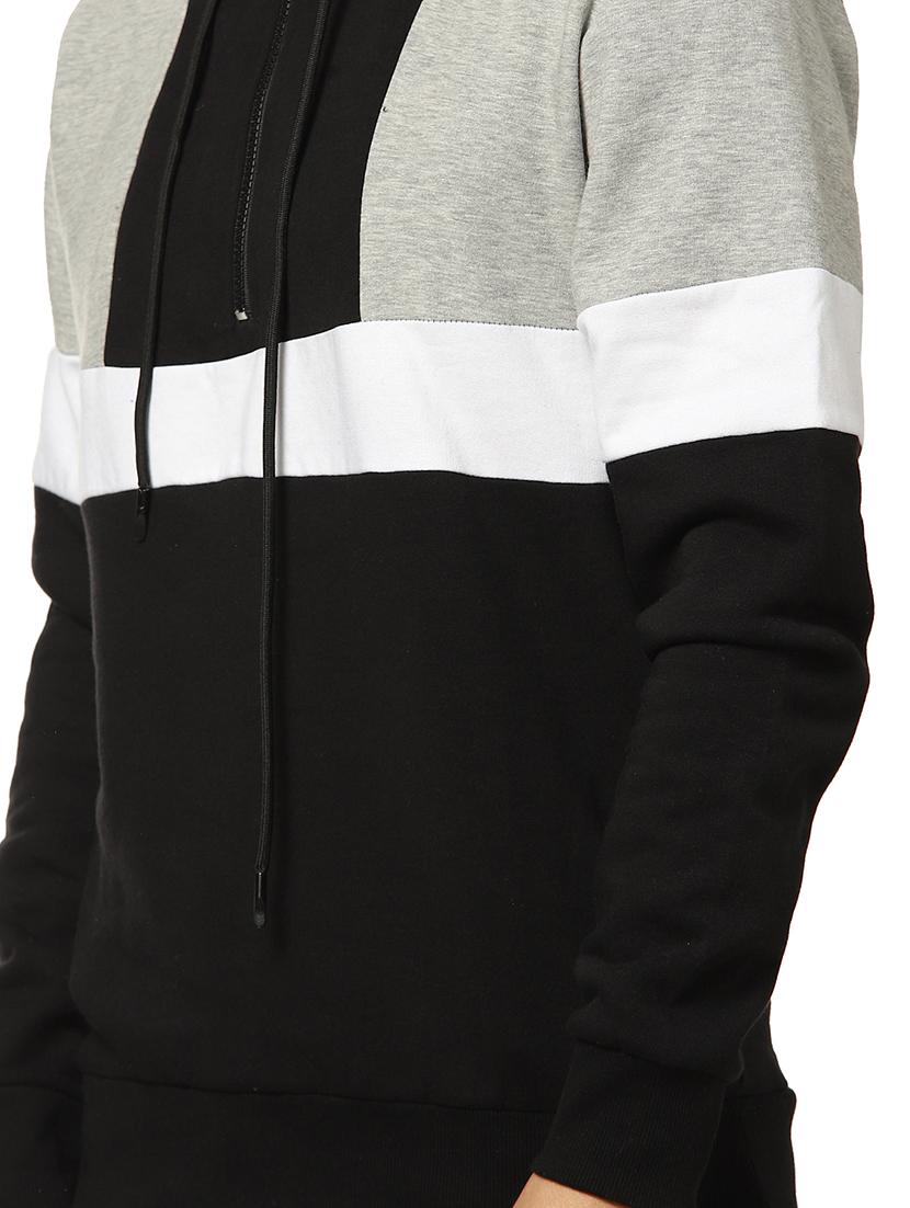 black color block cut & sew sweatshirt - 17274744 - Zoom Image - 5