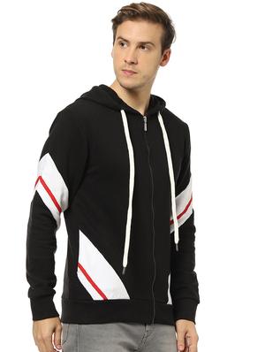 black cut & sew color block sweatshirt - 17274745 - Standard Image - 2
