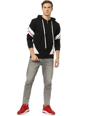 black cut & sew color block sweatshirt - 17274745 - Standard Image - 4