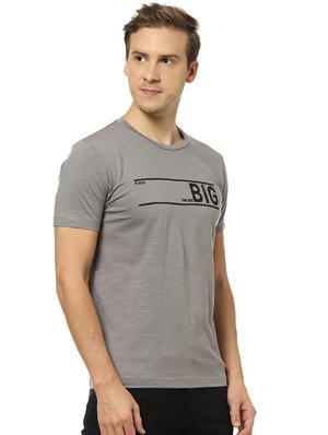 grey chest print t-shirt - 17274754 - Standard Image - 2