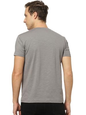 grey chest print t-shirt - 17274754 - Standard Image - 3