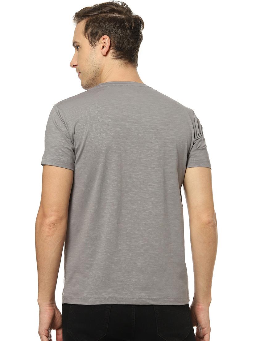 grey chest print t-shirt - 17274754 - Zoom Image - 3