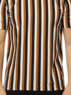 brown striped t-shirt - 17274760 - Standard Image - 5