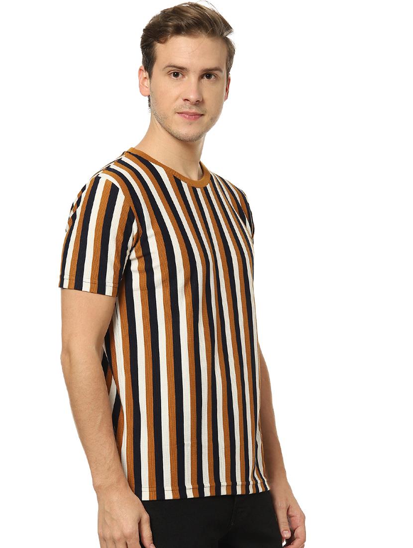 brown striped t-shirt - 17274760 - Zoom Image - 2