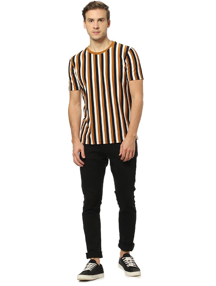 brown striped t-shirt - 17274760 - Zoom Image - 4