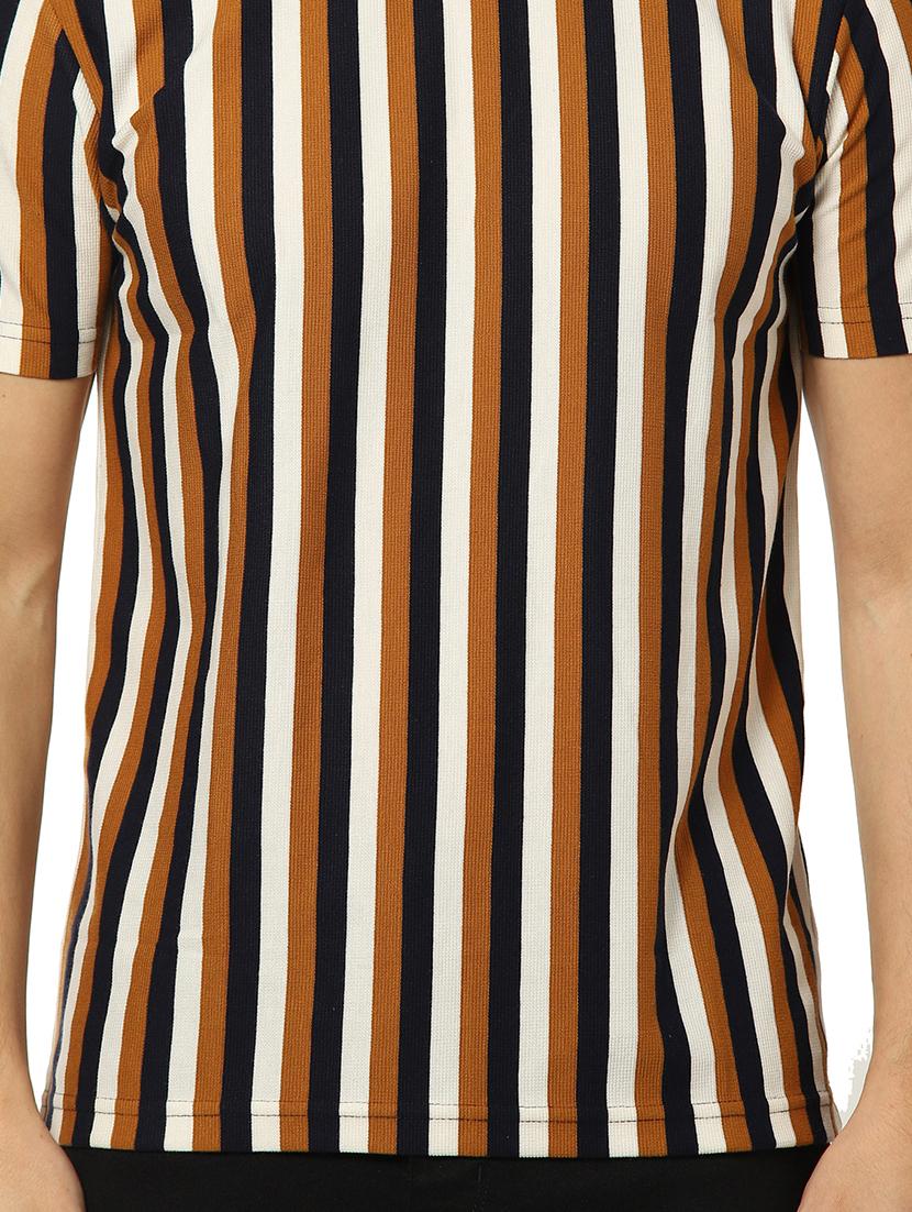 brown striped t-shirt - 17274760 - Zoom Image - 5