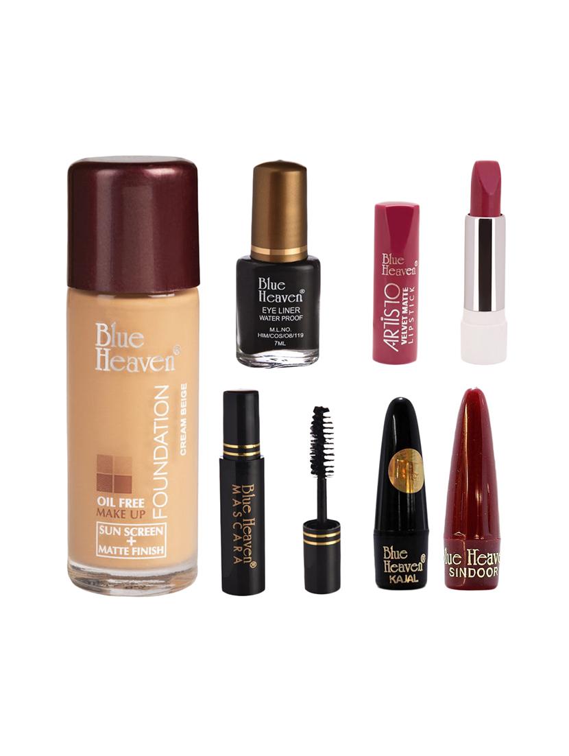 blue heaven pack of foundation,eyeliner,mascara,kajal,sindoor,artisto velvet lipstick shade-411 - 17274790 - Zoom Image - 1